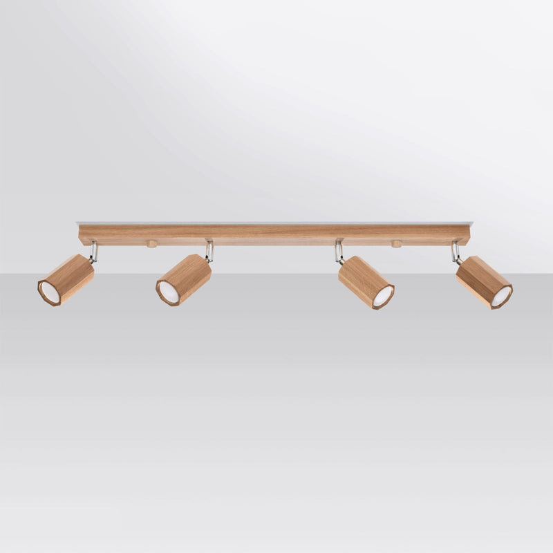 Deckenleuchte Zeke 4 Eiche Schlichte Deckenleuchte Aus Eichenholz – Warm & Natürlich-Leuchtezauber