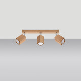 Deckenleuchte Keke 3 Eiche Schlichte Deckenleuchte In Eichenholzoptik – Ideal Für Kleinere Räume-Leuchtezauber