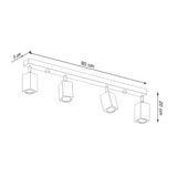 Deckenleuchte Keke 4 Eiche Moderne Holz-Deckenlampe Mit 4 E27-Fassungen Für Warmes Licht-Leuchtezauber