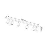 Deckenleuchte Keke 6 Eiche Funktionale Deckenleuchte Aus Eiche Für Wohn- & Essbereiche-Leuchtezauber