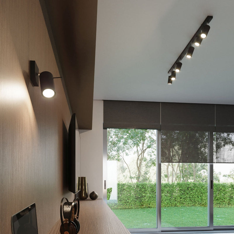 Wandleuchte Ring Schwarz Led Mit Schalter Modern-Leuchtezauber