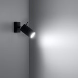 Wandleuchte Ring Schwarz Led Mit Schalter Modern-Leuchtezauber