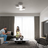 Deckenleuchte Sunde 15 Weiß Große Runde Deckenlampe In Elegantem Weiß-Leuchtezauber