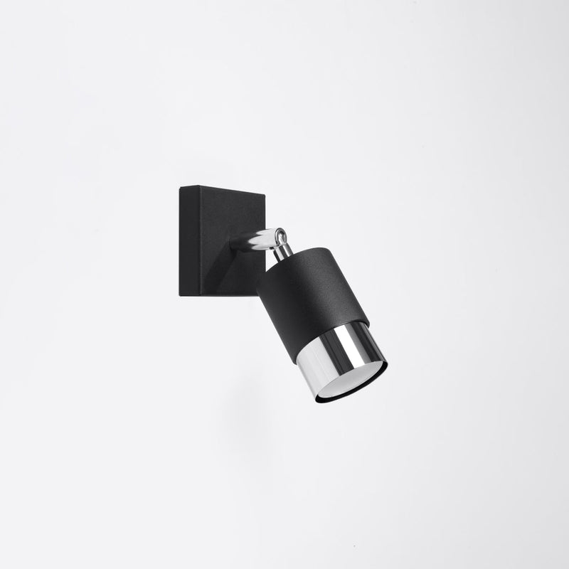 Wandleuchte Nero Schwarz Chrom Led Modern Metall Design-Leuchtezauber