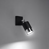 Wandleuchte Nero Schwarz Chrom Led Modern Metall Design-Leuchtezauber