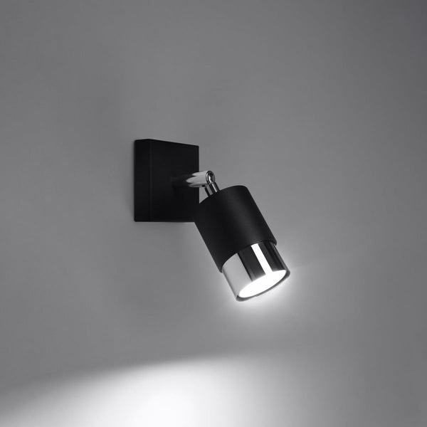 Wandleuchte Nero Schwarz Chrom Led Modern Metall Design-Leuchtezauber