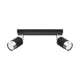 Deckenleuchte Nero 2 Schwarz Chrom Kompakte Deckenlampe Mit Stilvollem Schwarz-Chrom-Finish-Leuchtezauber