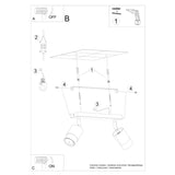 Deckenleuchte Nero 2 Schwarz Chrom Kompakte Deckenlampe Mit Stilvollem Schwarz-Chrom-Finish-Leuchtezauber