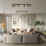 Wandleuchte Nero Schwarz Gold Led Modernes Design Metall-Leuchtezauber