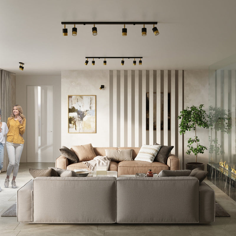 Wandleuchte Nero Schwarz Gold Led Modernes Design Metall-Leuchtezauber