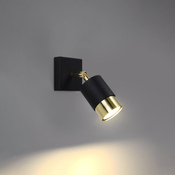 Wandleuchte Nero Schwarz Gold Led Modernes Design Metall-Leuchtezauber