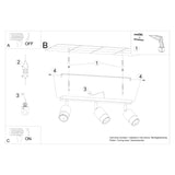 Deckenleuchte Nero 3 Schwarz Gold Dreiflammige Spot-Deckenleuchte Mit Edlem Goldakzent-Leuchtezauber