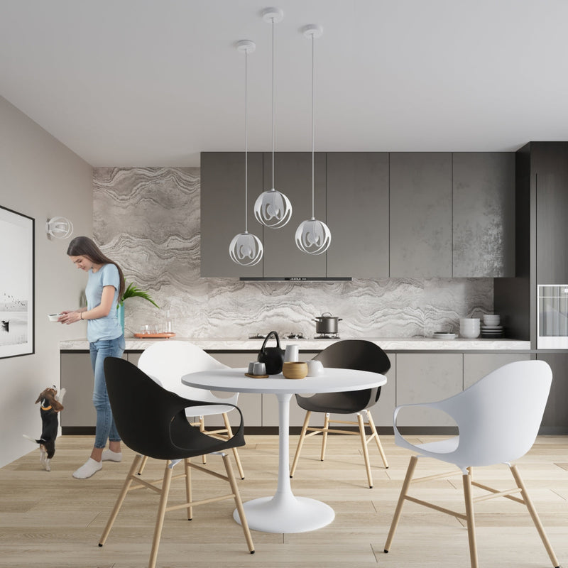 Hängeleuchte Tulos 3L Weiß – Dreiflammige Lampe in Längsform-Leuchtezauber