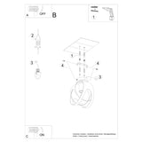 Deckenleuchte Tulos Schwarz Moderne Schwarze Deckenleuchte Mit Runder Form-Leuchtezauber