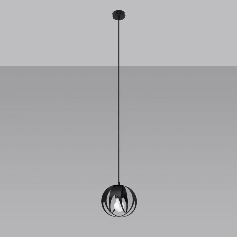 Hängeleuchte Tulos 1 Schwarz – Moderne Einzellampe im Designlook-Leuchtezauber