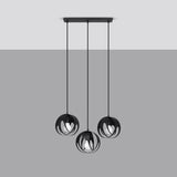 Hängeleuchte Tulos 3L Schwarz – Dreiflammige Designlampe längs-Leuchtezauber