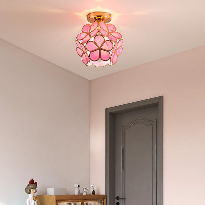 Design-Deckenleuchte aus Glas im floralen Stil-Leuchtezauber