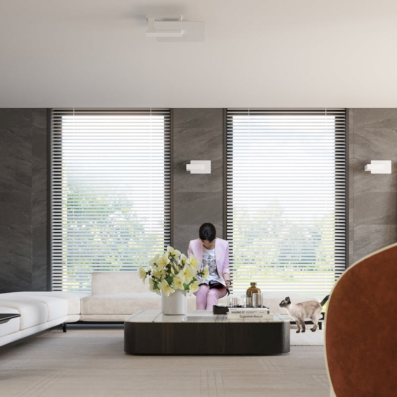 Deckenleuchte Lappo Weiß Elegante Deckenlampe In Matter Weißoptik Mit Holzakzenten-Leuchtezauber