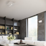 Deckenleuchte Lappo Weiß Elegante Deckenlampe In Matter Weißoptik Mit Holzakzenten-Leuchtezauber