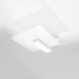 Deckenleuchte Lappo Weiß Elegante Deckenlampe In Matter Weißoptik Mit Holzakzenten-Leuchtezauber