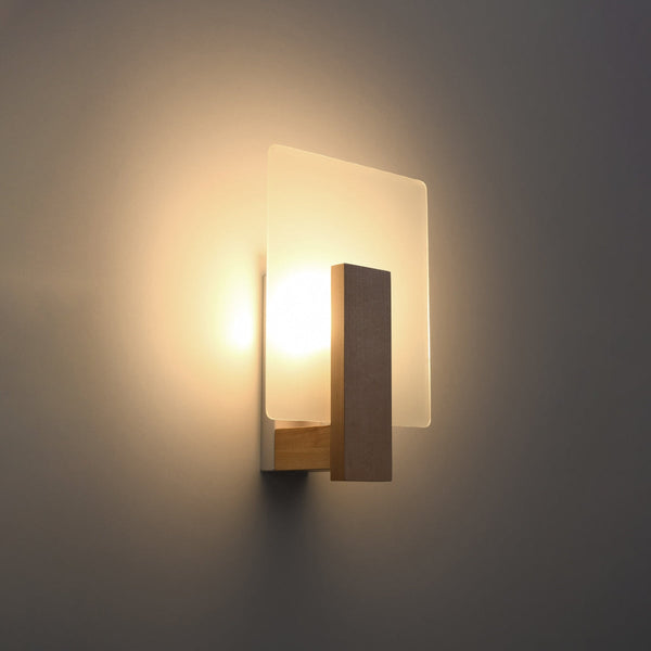 Led Wandleuchte Lappo Naturholz Modernes Design Holzoptik-Leuchtezauber