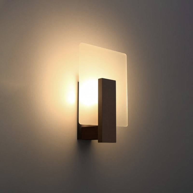 Wandleuchte Lappo Led Wenge Holzoptik Modern Design-Leuchtezauber