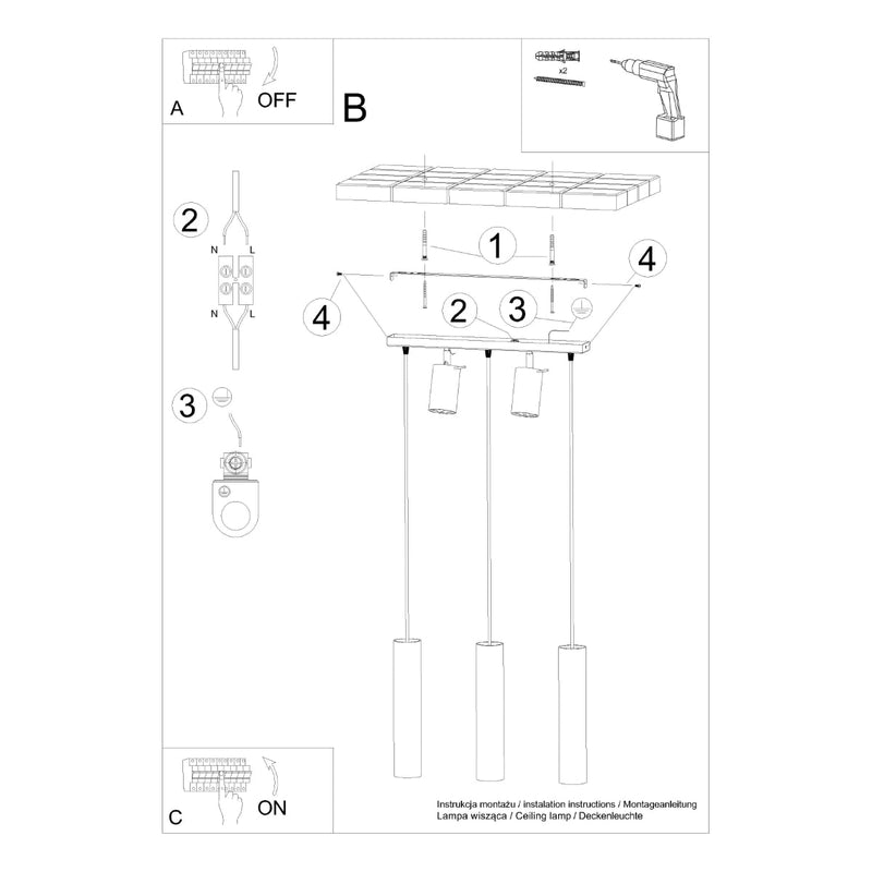 Hängeleuchte Ring 3-flammig Weiß – Klar & Zeitlos-Leuchtezauber