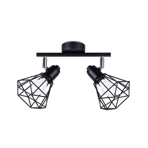 Deckenleuchte Artemis 2 Schwarz Elegante 2-Flammige Lampe Mit Ausrichtbaren Spots-Leuchtezauber