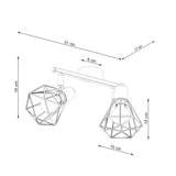 Deckenleuchte Artemis 2 Schwarz Elegante 2-Flammige Lampe Mit Ausrichtbaren Spots-Leuchtezauber
