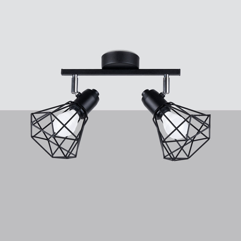 Deckenleuchte Artemis 2 Schwarz Elegante 2-Flammige Lampe Mit Ausrichtbaren Spots-Leuchtezauber