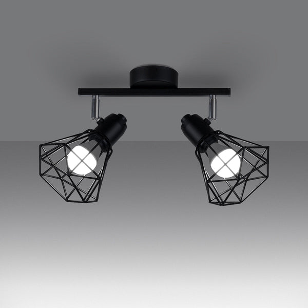 Deckenleuchte Artemis 2 Schwarz Elegante 2-Flammige Lampe Mit Ausrichtbaren Spots-Leuchtezauber