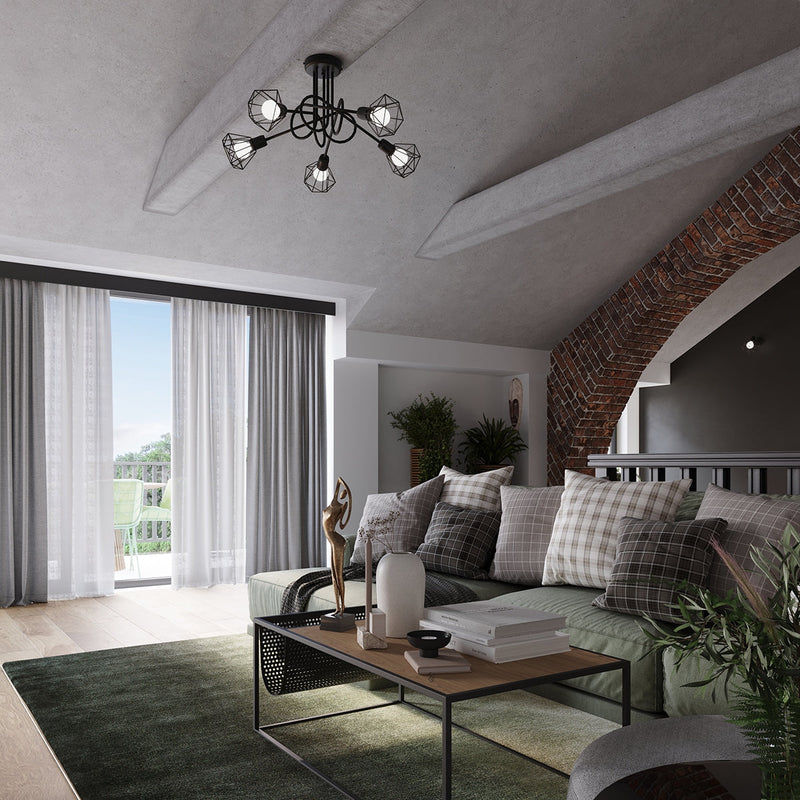 Kronleuchter Artemis 5-flammig Schwarz – Opulent & Zeitlos-Leuchtezauber