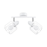 Deckenleuchte Beluci 2 Weiß Dezente 2-Flammige Deckenlampe Mit Hellem Finish-Leuchtezauber