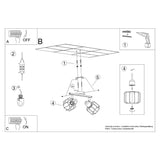 Deckenleuchte Beluci 2 Weiß Dezente 2-Flammige Deckenlampe Mit Hellem Finish-Leuchtezauber