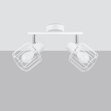 Deckenleuchte Beluci 2 Weiß Dezente 2-Flammige Deckenlampe Mit Hellem Finish-Leuchtezauber