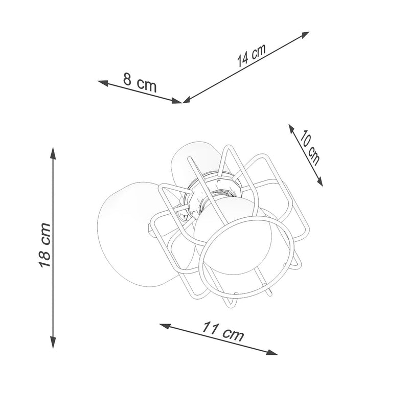 Wandleuchte Beluci 1 Schwarz Led Modernes Design-Leuchtezauber