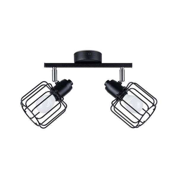 Deckenleuchte Beluci 2 Schwarz Moderne 2-Flammige Deckenlampe Mit Drehbaren Spots-Leuchtezauber
