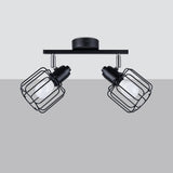 Deckenleuchte Beluci 2 Schwarz Moderne 2-Flammige Deckenlampe Mit Drehbaren Spots-Leuchtezauber
