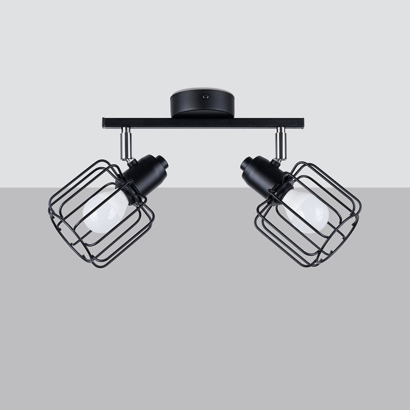 Deckenleuchte Beluci 2 Schwarz Moderne 2-Flammige Deckenlampe Mit Drehbaren Spots-Leuchtezauber