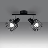 Deckenleuchte Beluci 2 Schwarz Moderne 2-Flammige Deckenlampe Mit Drehbaren Spots-Leuchtezauber