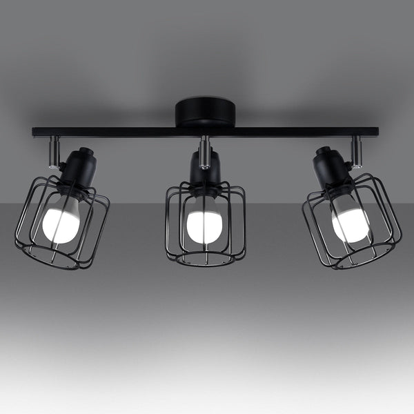 Deckenleuchte Beluci 3 Schwarz Elegante Deckenlampe Mit 3 Leuchtköpfen In Schwarz-Leuchtezauber