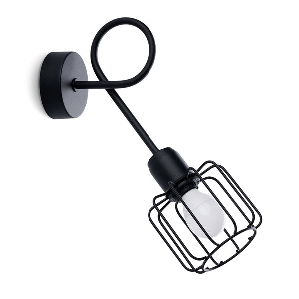 Led Wandleuchte Beluci 1S Schwarz Metall Design-Leuchtezauber