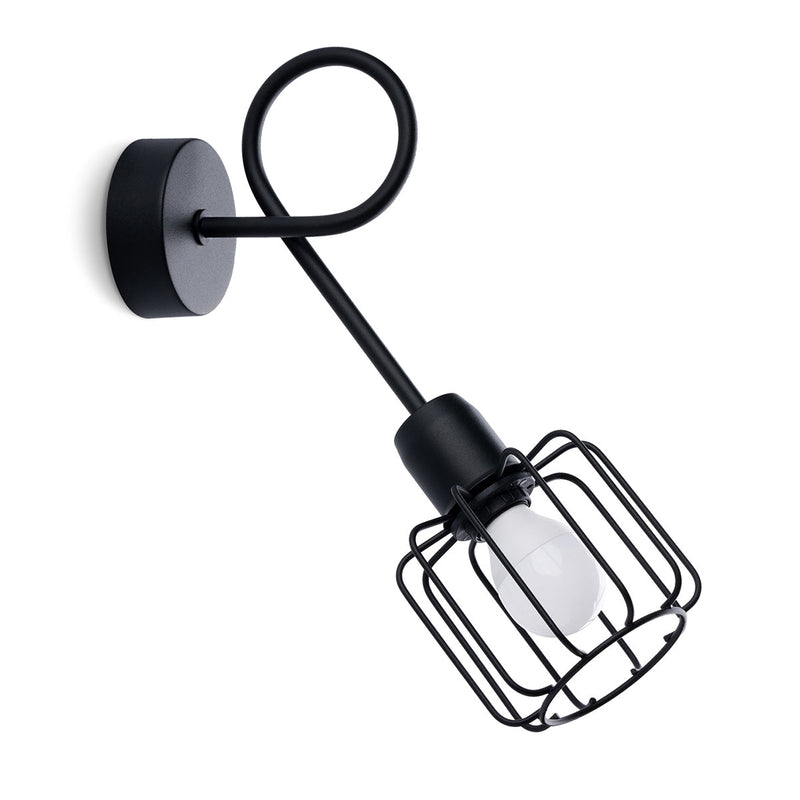 Led Wandleuchte Beluci 1S Schwarz Metall Design-Leuchtezauber