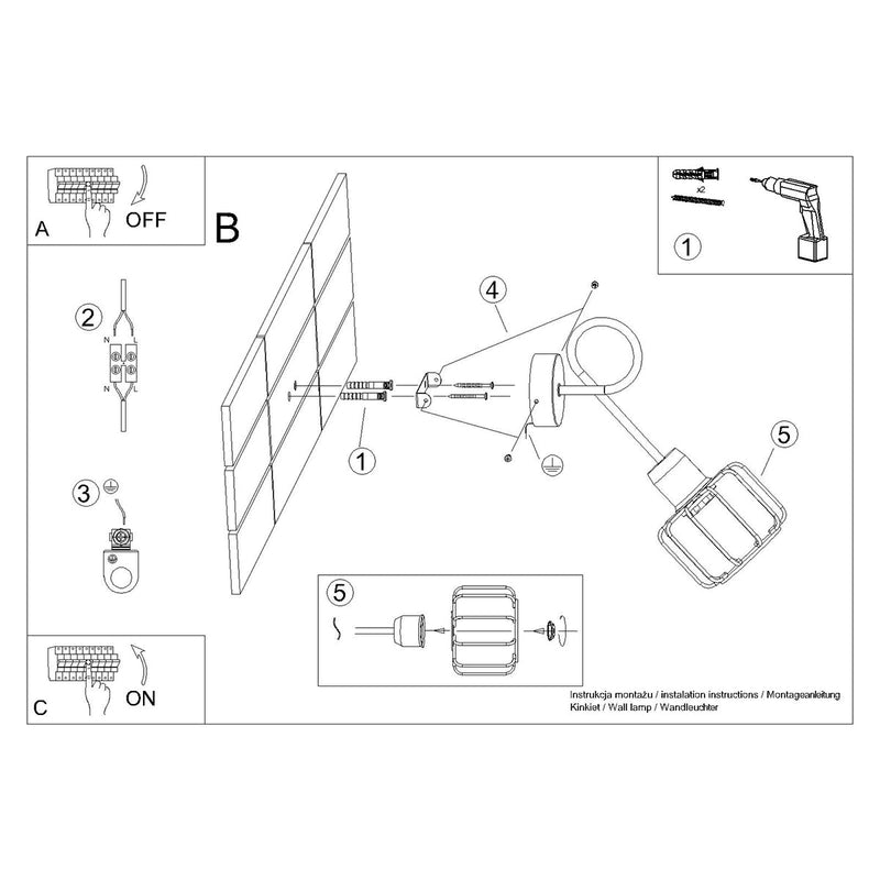 Led Wandleuchte Beluci 1S Schwarz Metall Design-Leuchtezauber