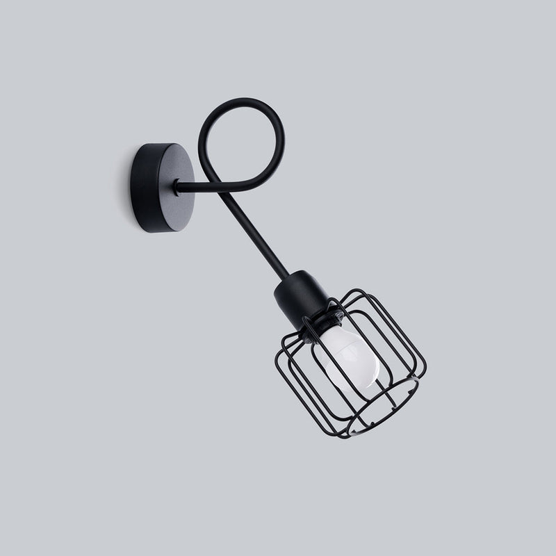 Led Wandleuchte Beluci 1S Schwarz Metall Design-Leuchtezauber
