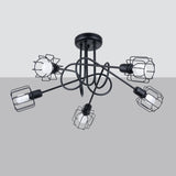 Kronleuchter Beluci 5-flammig Schwarz – Elegant & Geometrisch-Leuchtezauber