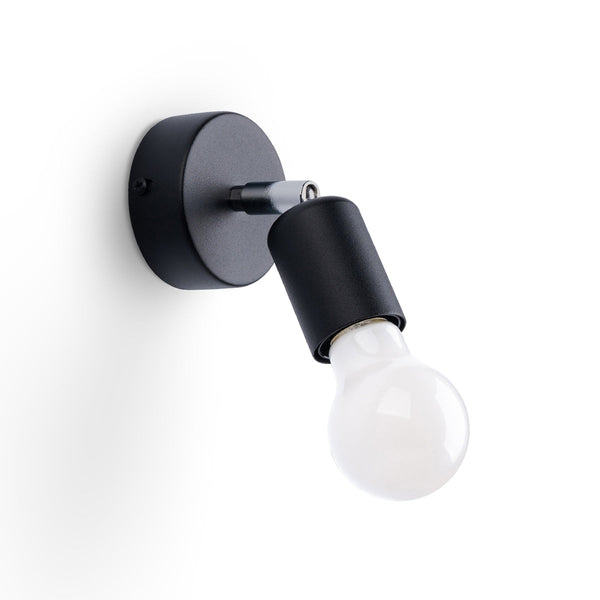 Wandleuchte Fornes 1 Schwarz Modern Led Metall Design-Leuchtezauber