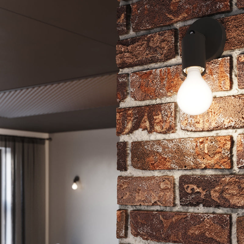 Wandleuchte Fornes 1 Schwarz Modern Led Metall Design-Leuchtezauber