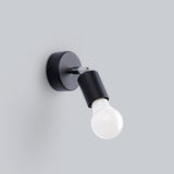 Wandleuchte Fornes 1 Schwarz Modern Led Metall Design-Leuchtezauber