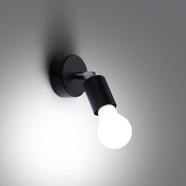 Wandleuchte Fornes 1 Schwarz Modern Led Metall Design-Leuchtezauber